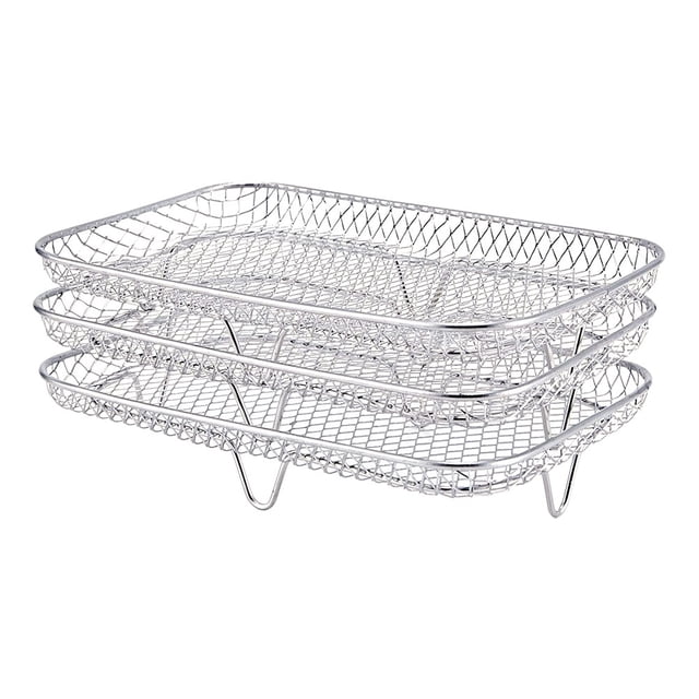 Miangastore Support de Friteuse à Air Chaud en Acier Inoxydable Argent 1Pcs 7.47X5.11X3.54 Po