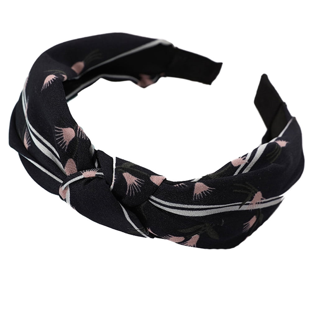 Details about   Womens Wide Headband Casual Party Retro Bow Knot Turban Hair Hoop Solid Headwear 