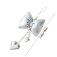thumbnail image 3 of Arghm Leather Bow Ornament Silver Black,Christmas Tree Decoration,Hanging Pendant for Gift Packaging (5.91x1.97in), 3 of 6