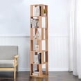 thumbnail image 2 of BonChoice 6 Tier Modern 360° Revolving Bookcase, Medium Density Fiberboard, 13.4" x 13.4" x 74.8", 2 of 9