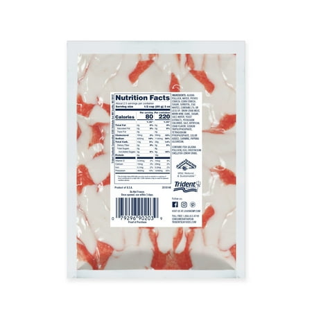 Louis Kemp Crab Delights Fresh Wild Alaska Pollock Imitation Crab Flake Style, 0.5 lb Packet