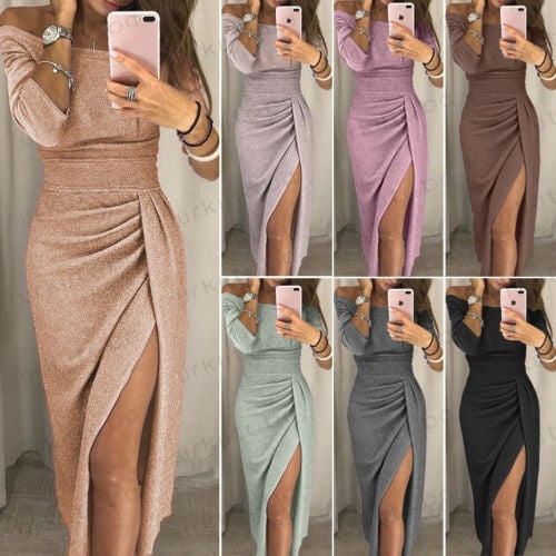 Robes Sexy Épaules Dénudées pour Femmes Robe de Cocktail Soirée