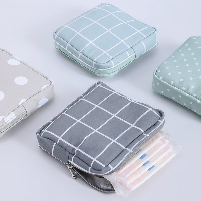 Menstrual Pouch Pad Holder Pad Holder for Period 1 Pcs Napkins Bag Zipper  Pad Storage Bag