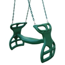 Gorila Playsets Dual Ride Glider with Green Coated Chains - Green