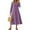 *Purple, variant on ClodeEU Women's Long Sleeve Dress , Casual V Neck Long Dress with Pockets Beige,Womens Plus XXL