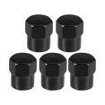 thumbnail image 1 of Unique Bargains 5 tapas universales para vástago de válvula de neumático, cubiertas de vástago de válvula para coches, SUV, bicicletas, camiones, aleación de aluminio, color negro, 1 of 1