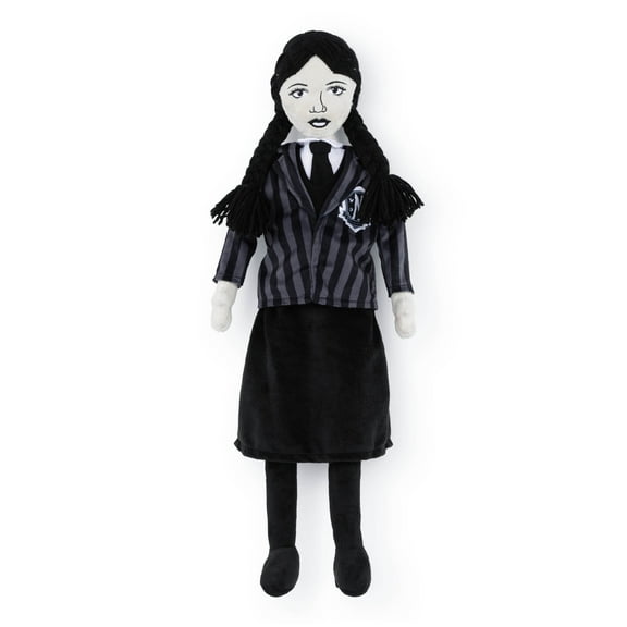MGM Wednesday Addams Black & White Pillow Buddy, 100% Velboa Microfiber Addams Family Home