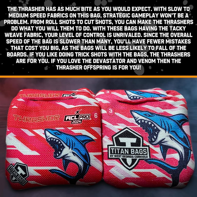 Titan Bags - Thrasher ACL PRO Cornhole Bags - 16oz, 6x6, Power