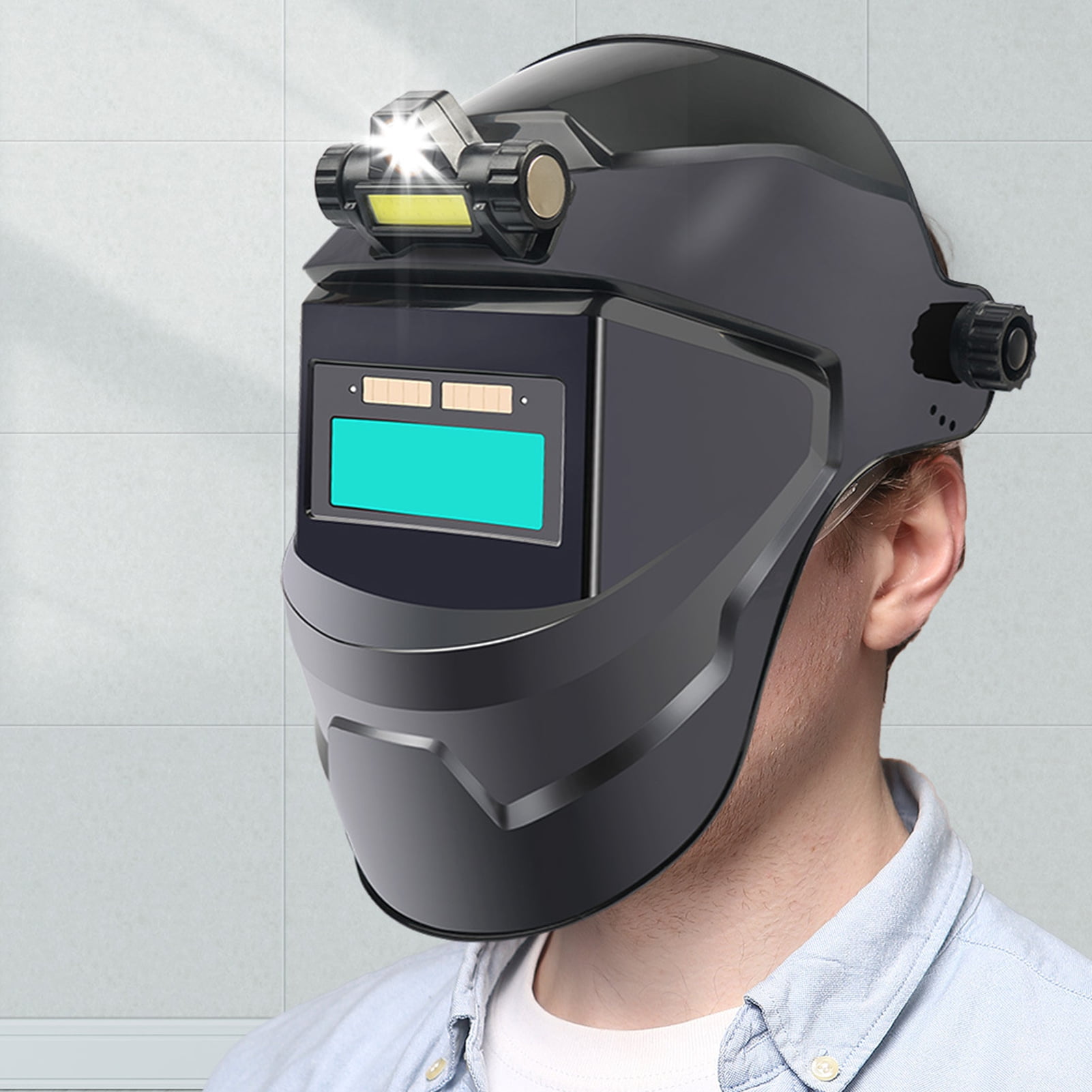 Auto-Darkening Welding Helmet - ,Protection Heat-Resistant Welding Helmet, Grinding & Adjustable Headgear for MIG/TIG/Plasma Cutting