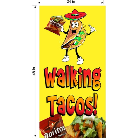 Walking Taco in A Bag Vertical Banner YOU CHOOSE SIZE Doritos