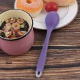 thumbnail image 4 of Silicone Dinner Spoon Long Handle Restaurant Kitchen Dessert Shop Purple, 4 of 7