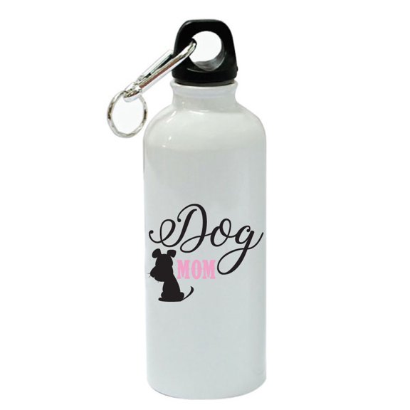 Dog Mom White Aluminum Sports 20 oz Water Bottle