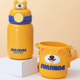 thumbnail image 2 of Botellas de agua aisladas para niños con pajita, correa ajustable, botellas de agua de acero inoxidable para niños y niñas, regalos escolares, 2 of 5