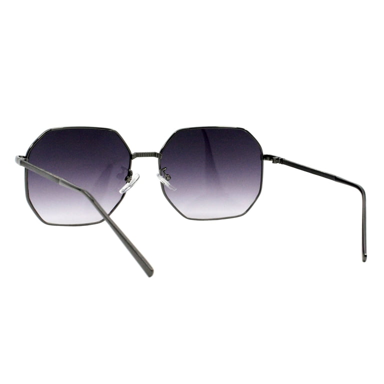 Large Hexagon Geometric Sunglasses, Plastic Metal Frame, UV400 Protection Amazon.com: ZENOTTIC Retro Oversized Hexagonal Sunglasses  main image 3