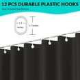 thumbnail image 2 of MAZBFF Polyester Fabric Shower Curtain & Hooks,  72"x72", Waterproof, Mildew Resistant, 12 Hooks, 2 of 6