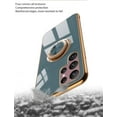 thumbnail image 6 of Compatible with Samsung Galaxy S23 Ultra Case for Women Cute Samsung S23 Ultra Phone Case Shockproof with Luxury Plating Gold Edge and Magnetic Car Mount Kickstand Protective Cases (Grey), 6 of 14