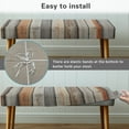 thumbnail image 5 of FUIALDOLG Stretch Dining Bench Cover Wooden Print Anti-Dust Removable Bench Covers Slipcover Washable Seat Cushion Protector for Bedroom, Kitchen, Hotel, Banquet, 5 of 7
