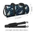 thumbnail image 2 of Fotbe Glowing Butterfly Bolsa Deportiva de Lona Plegable con Estampado, Bolsa de Gimnasio con Bolsillo Seco/Húmedo, Bolsa de Viaje Ultraligera de Gran Capacidad, 2 of 6