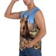 thumbnail image 3 of Balery Close-Up Curious Squirrel Camisetas sin mangas para hombre, absorbe la humedad y protege contra el mal olor.-3X-Large, 3 of 7