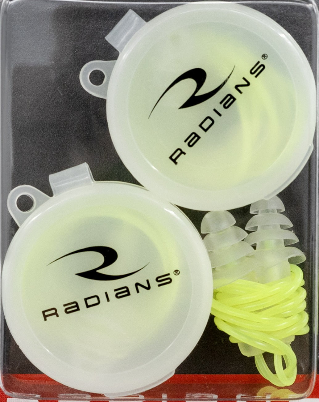 Radians Resistor II Ear Plugs, 3 Pair of Corded Earplugs with 2 Carrying Cases, High Visibility, One Size Fits Most