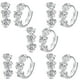 thumbnail image 1 of Aretes Redondos Flowers01 5 Pzas Aretes de Flores Plata Metal VenDepot, 1 of 1