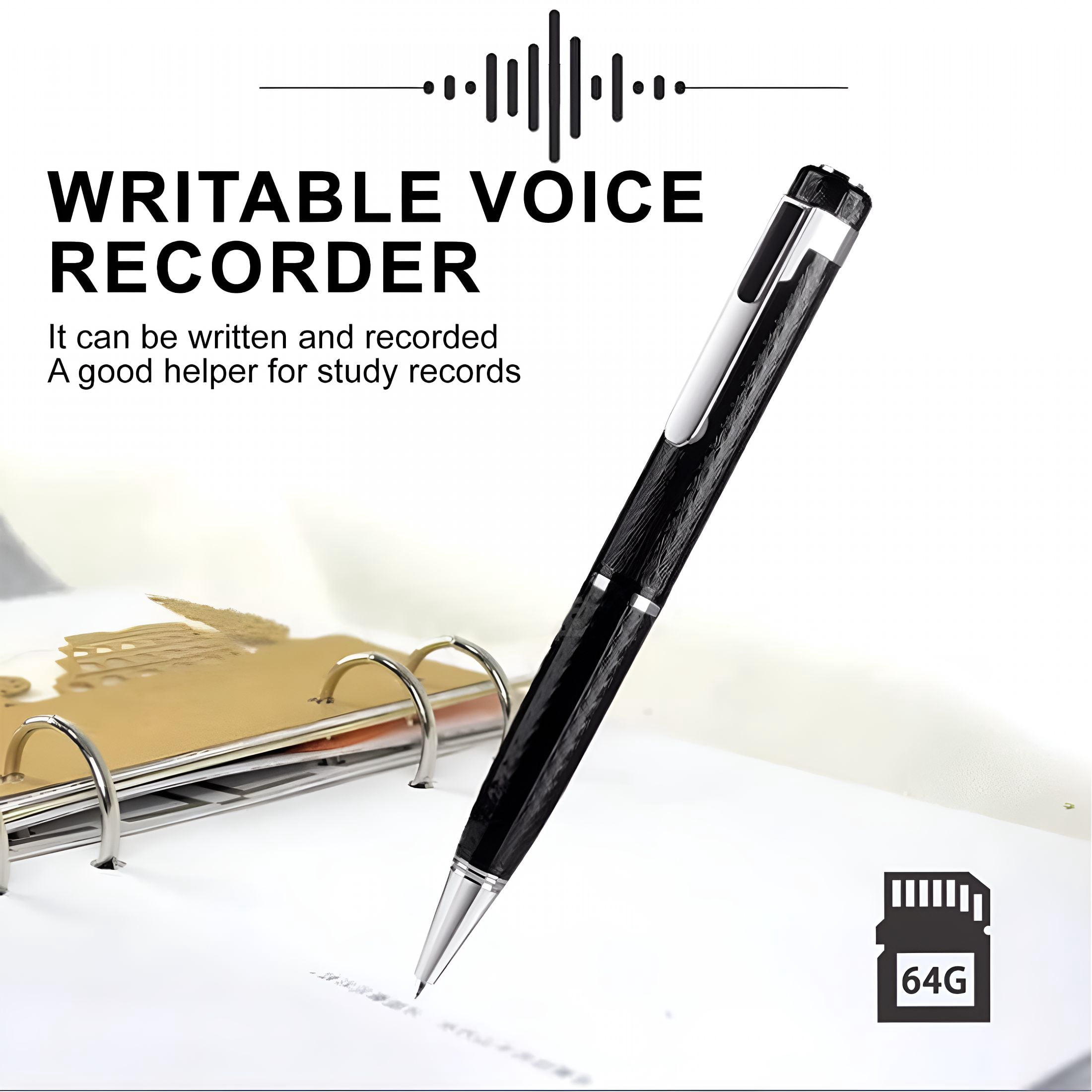 GJX Mini Audio Voice Recorder Pen,Hidden Spy Recording Device,Portable Usb Dictaphone,Long Battery Life,Clear Sound for Lectures Meetings Interviews