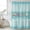 Blue Teal, variant on Pink Summer Coastal Shower Curtain, Waterproof Shower Curtains for Bathroom, Modern Ocean Waves Starfish Shell Washable Fabric Bathtub Curtain Set Bath Decor with 12 Hooks Long 72"x84"