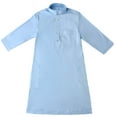 thumbnail image 5 of Boys Middle Muslim Pure Fashion Dresses And Long Topcoats Comfortable Blouse Boys Sweater Coat Tops Spring Fall Clothes Boys Button Down Shirt, 5 of 9