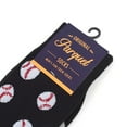 thumbnail image 3 of Men's Fun Baseball Crew Socks, Sock Size 10-13 / Shoe Size 6-12.5, Great Holiday/Birthday Gift, 3 of 4