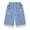 Light Blue, variant on Girls Bunny Embroidered Denim Capri Pants, Lace Trim Wide Leg Casual Shorts for Toddlers Dark Blue 90