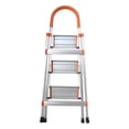 thumbnail image 4 of Non-Slip 3 Step Aluminum Ladder Folding Platform Stool 330 Lbs Load Capacity, 4 of 13