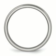 Titanium Grooved and Beaded Edge 4mm Polished Band