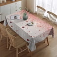thumbnail image 3 of Tablecloths Valentines Day Loves Table Cloth, Water Resistant Fabric Oil-Proof Soft Table Covers for Dining Parties Holiday Dinner, Washable Kitchen Tabletop Cover Rectangle 60x84 Inch, 3 of 5