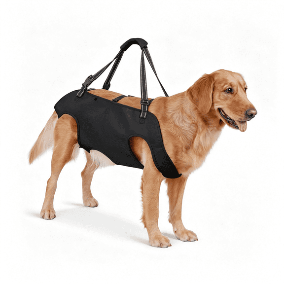 GASTROPOD Dog Full Body Lift Harness,Support Sling Backpack for Senior Disabled Dogs,Front Hind Leg Joint Injuries,Help Up & Down Stairs Walk Hiking Grooming Harness,Reflective,Soft Padded Handle