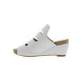 thumbnail image 2 of Bellini Womens Whit Faux Leather Peep-Toe Wedge Sandals, 2 of 3