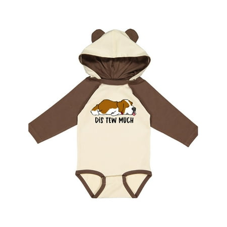 

Inktastic Napping Dis Tew Much St. Bernard Gift Baby Boy or Baby Girl Long Sleeve Bodysuit