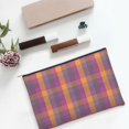 thumbnail image 6 of Cauagu Orange and Purple Plaid for Tyvek Makeup Bag,Reusable Travel Cosmetic Bag Women Organizer Toiletry Bag Birthday,Gifts for Women Girlfriend Mom Teacher 6.5’’*8.9’’, 6 of 7
