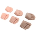 thumbnail image 3 of Juego de 3 pares de modelos de pie falso para práctica de tatuajes, silicona suave, exhibición de entrenamiento para decoración de uñas, modelo de medio pie, 3 of 14