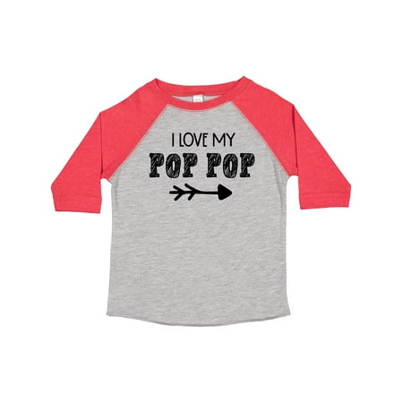 

Inktastic I Love My Pop Pop with Arrow Gift Toddler Boy or Toddler Girl T-Shirt