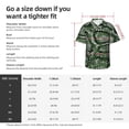 thumbnail image 3 of Yiaed Green Snakeskin Print Hawaiian Shirt for Men Short Sleeve Button Down Shirts Beach Shirts for Men-3X-Large, 3 of 5