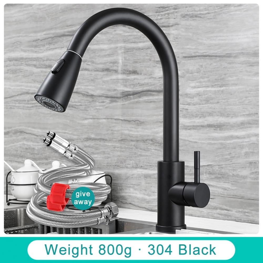 Details about   Single Handle High Arc Brushed Nickel Kitchen Sink Faucet with Pull Down Sprayer 