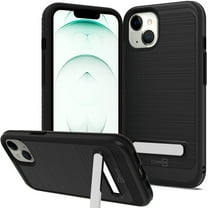 CoverON For Apple iPhone 13 Phone Case, Slim Metal Kickstand Rugged Dual Layer Cover, Black