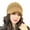 Caramel_One Size, variant on HUANLEDASH Winter Knit Hat with Visor Brim Cold Weather Warm Skull Cap Women Slouchy Snow Cap for Outdoor Activities And Daily Wear