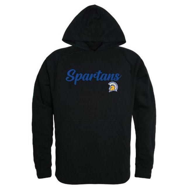 W Republic 558-173-BLK-03 Men San Jose State Spartans Script Hoodie, Black - Large