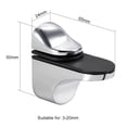 thumbnail image 2 of Uxcell Wall Mount Zinc Alloy Glass Shelf Clamp Bracket Chrome 2 Pack, 2 of 5