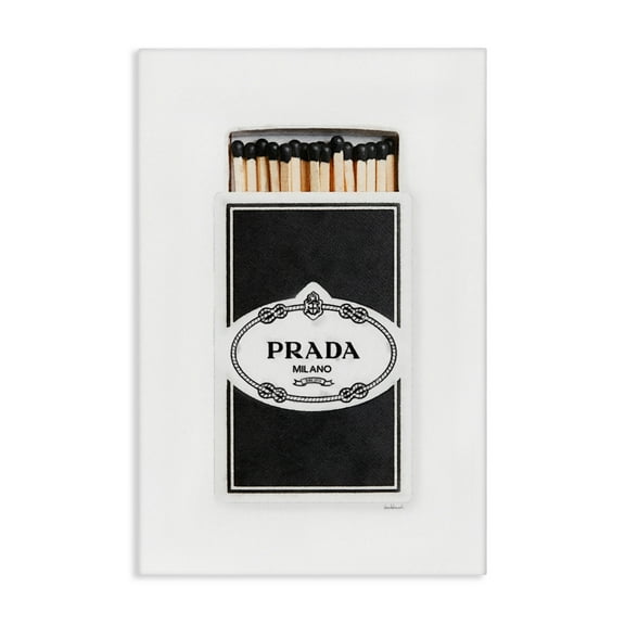 Stupell Industries Timeless Glam Black Matchbox Fashion Painting Wrapped Canvas Canvas Art Print Wall Art, 16 x 24