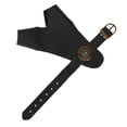 thumbnail image 2 of Guante de protección para tiro con arco de cuero sintético vintage con correa ajustable y remaches - Negro, 2 of 8