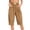 Khaki, variant on Bloomae Bermuda Shorts for Women Loose Fit Casual Knee Length Elastic High Waist Baggy Pleated Short Pants Trendy Cozy Beach Vacation Boho Shorts with Pockets