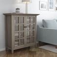 thumbnail image 6 of Simpli Home Acadian 39 inch Wide Solid Wood Transitional Storage Cabinet in Distressed Grey, 6 of 12