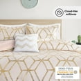 thumbnail image 7 of Comfort Spaces Twin/Twin XL Size Comforter Sets, 3-Piece Bedding Set for All Season, Blush and Gold Comforter Bed Set for College Dorm, Geometric Metallic, 7 of 7